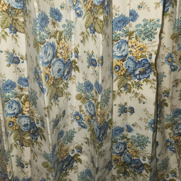 PART 2 Vintage Floral Lined Draperies Curtains 4 84" Panels 2 Valances Material - Picture 2 of 10